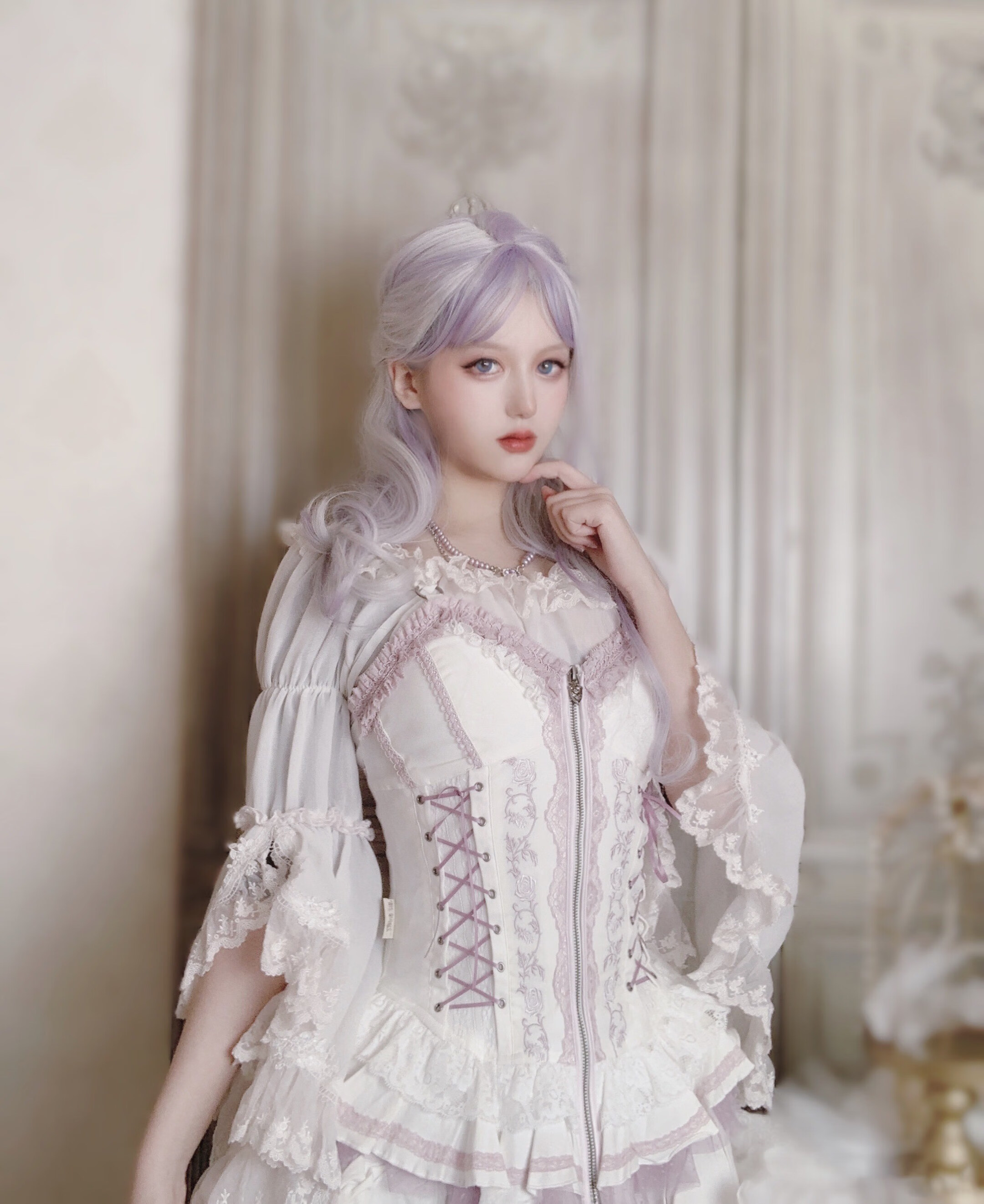 ozz夏蔷薇定番jsk哥特式暗黑朋克洛丽塔连衣裙ita原创女装 黑色jsk