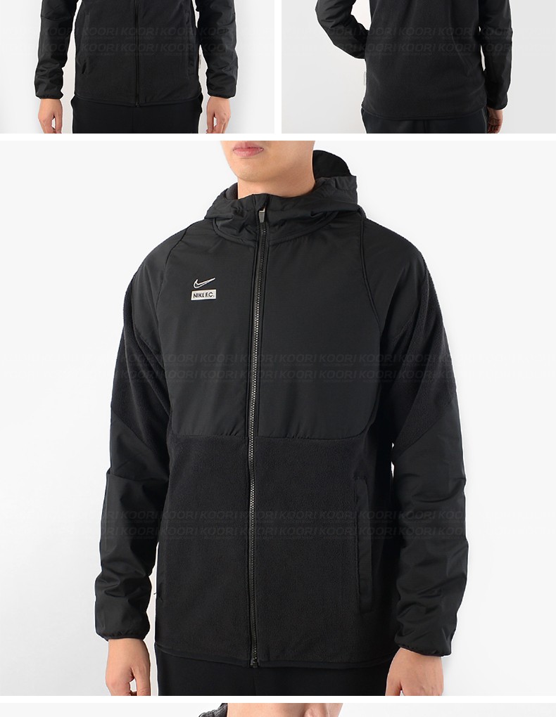nike耐克fcawf足球运动抓绒梭织拼接连帽夹克外套男ct2511ct2511010