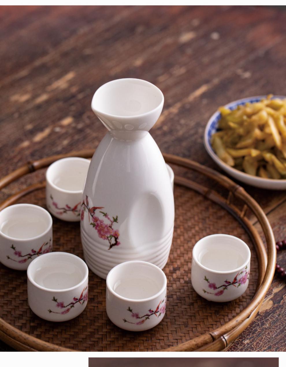 古风陶瓷家用烫酒壶温酒器黄酒烈酒烧酒日式清酒壶白酒分酒器酒具三角