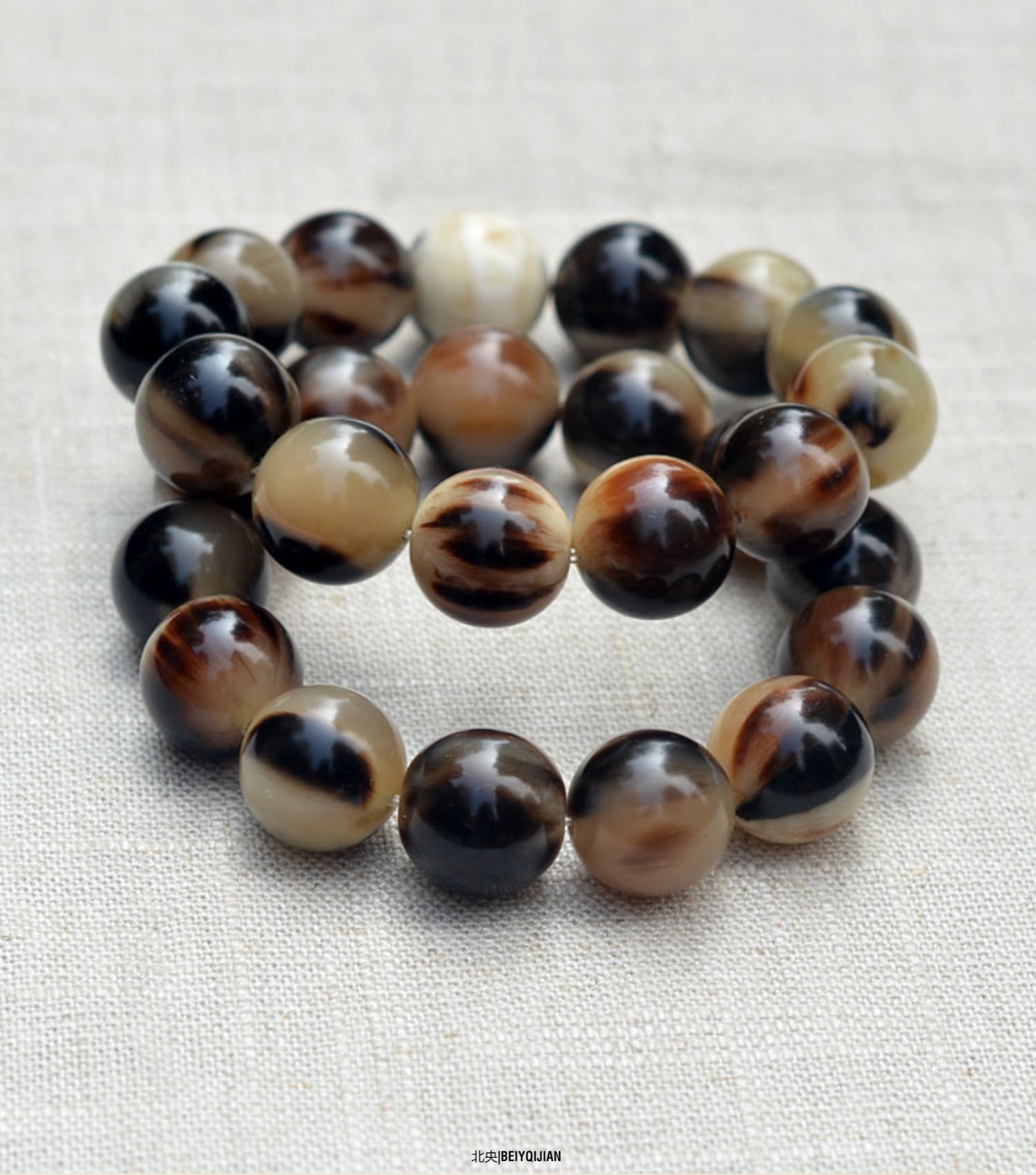 精品西藏牦牛角佛珠手串耗牛养生文玩手链民族风养生男女精品牦牛角