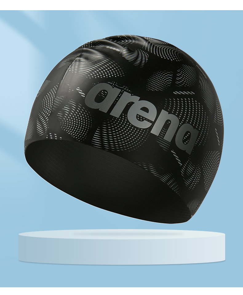 阿瑞娜arena泳帽舒适硅胶泳防水耐用游泳帽男女长发大号护耳泳帽wht