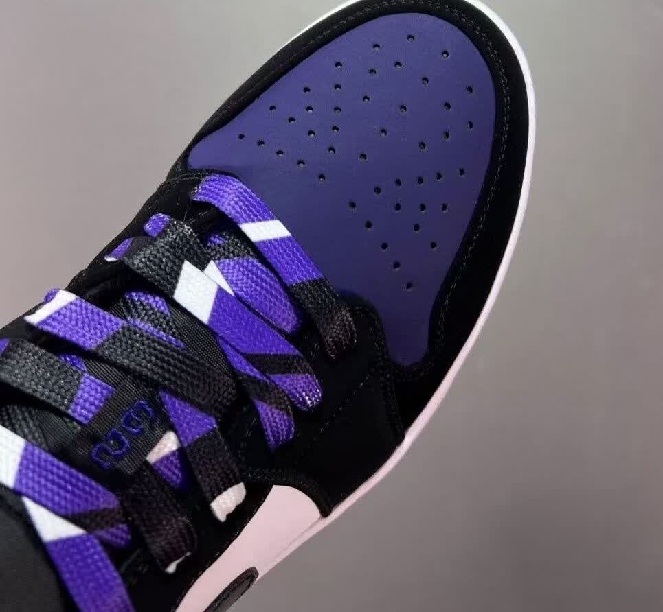 【官方旗舰】纯原2022年新款aj1低帮黑紫脚趾男鞋女款休闲运动篮球鞋