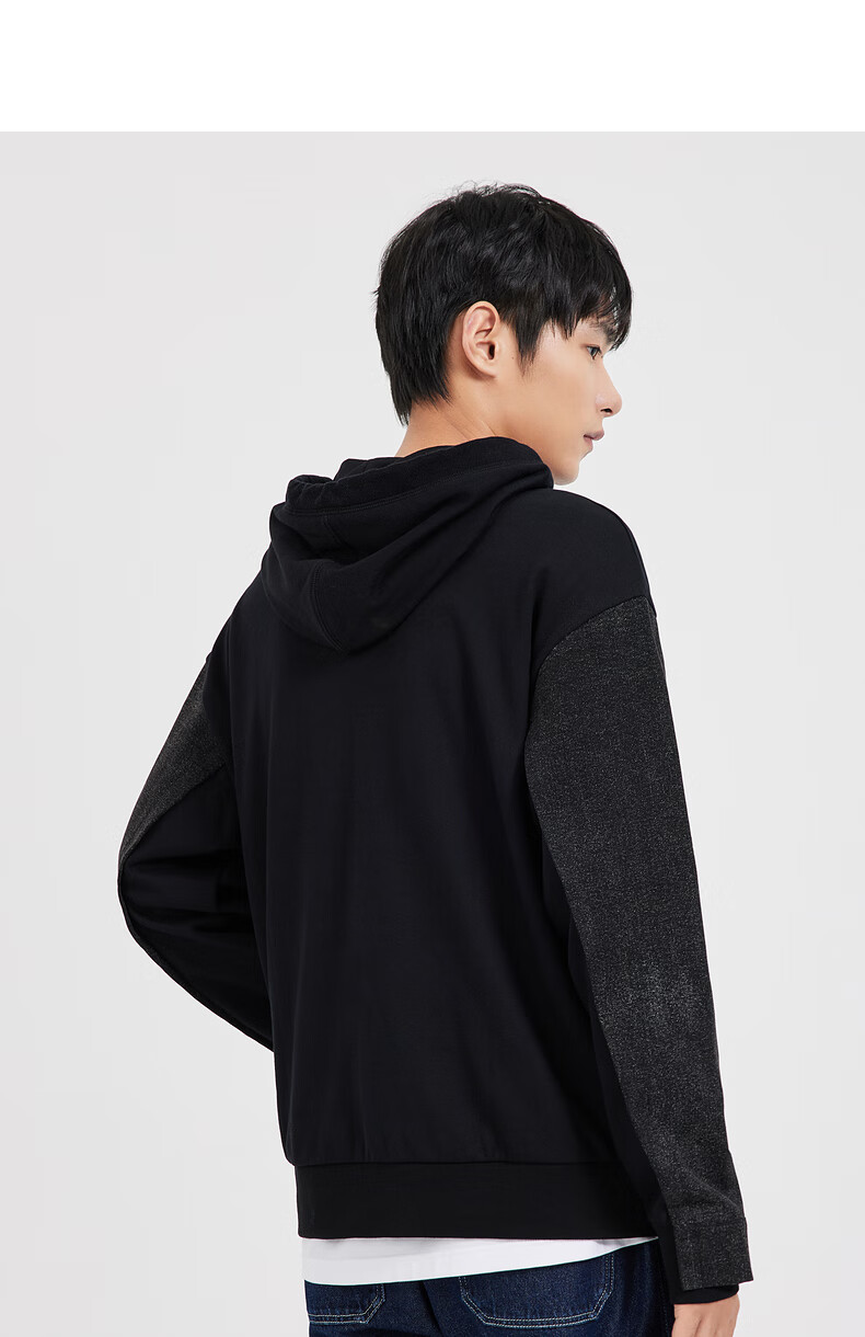 cabbeen卡宾男装休闲连帽长袖连帽卫衣男上衣男士青年衣服2021款潮流