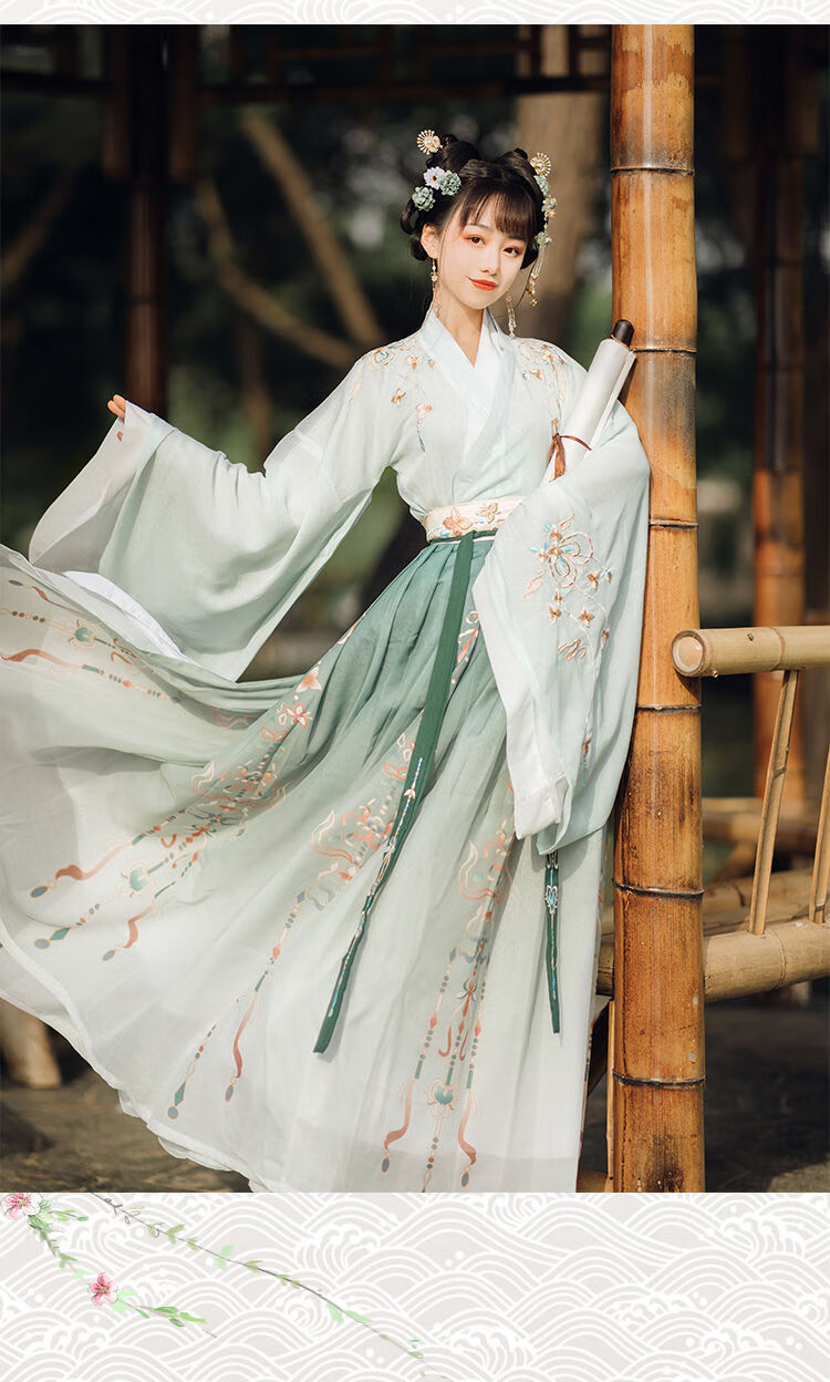 宫绘服【归辞】远山娥黛原创汉服女正品交领齐腰襦裙魏晋风广袖秋冬装