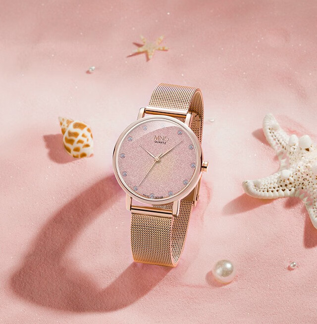mno梦梭手表女简约气质少女ins风学生石英女表高中女生中学生时尚小巧