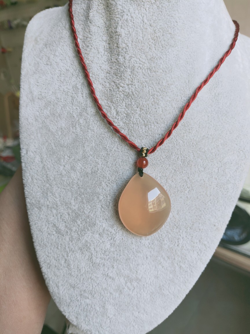 青鱼石鱼惊石原型打磨吊坠项链生日新生儿百日礼品情人节七夕 恋江南