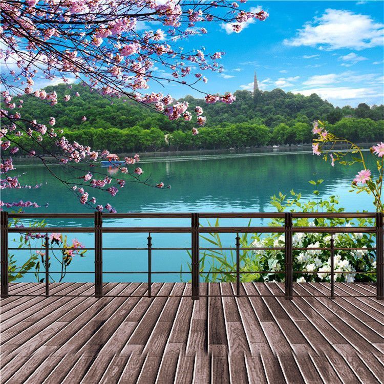 风景背景墙视频雪草原主播背景布3d直播间户外快手抖音直播背景布 18