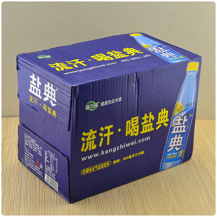 盐典运动饮料 福建康之味盐典整箱15瓶*503ml汽水运动饮料柠檬味碳酸