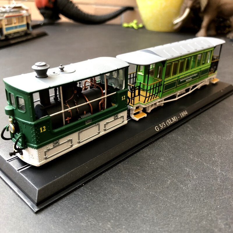 老式電車玩具 1:87 老式復古有軌電車 靜態 仿真模型 ho火車場景模型