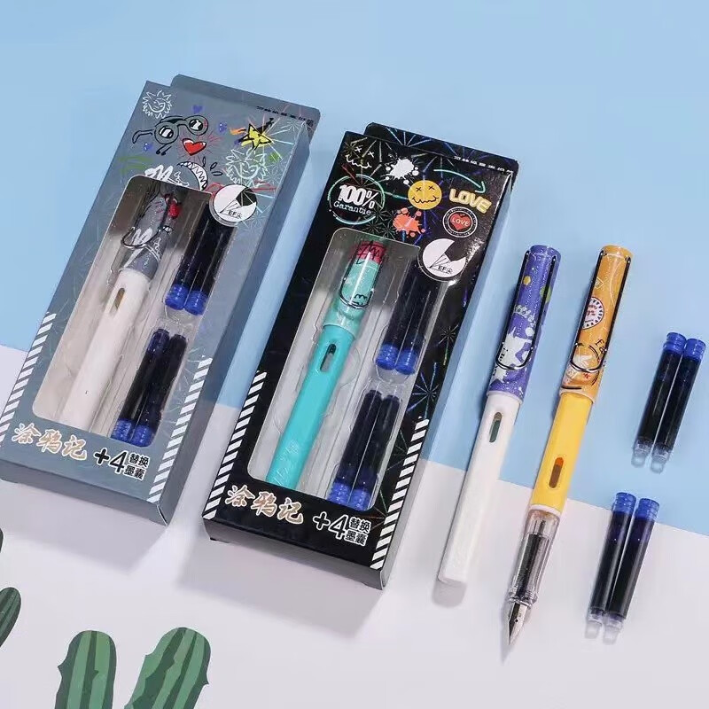 奥德美学生墨囊钢笔3.4通用墨囊0.