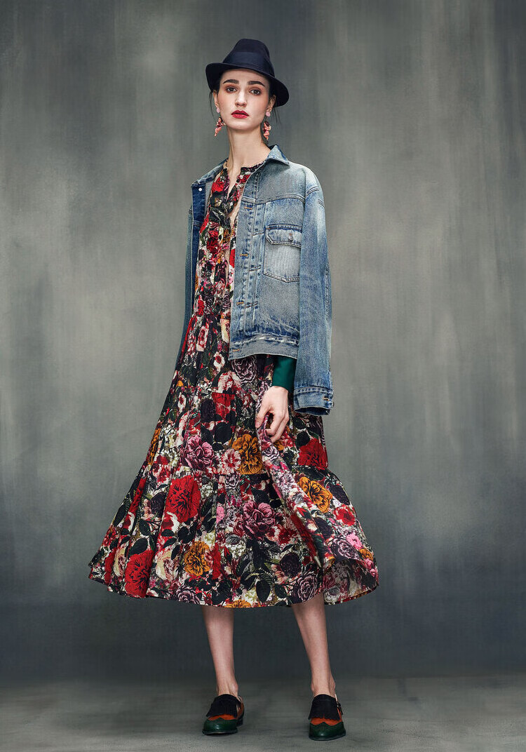 原创设计donoratico达衣岩2020秋连衣裙万物静默如迷之三然乌黑l