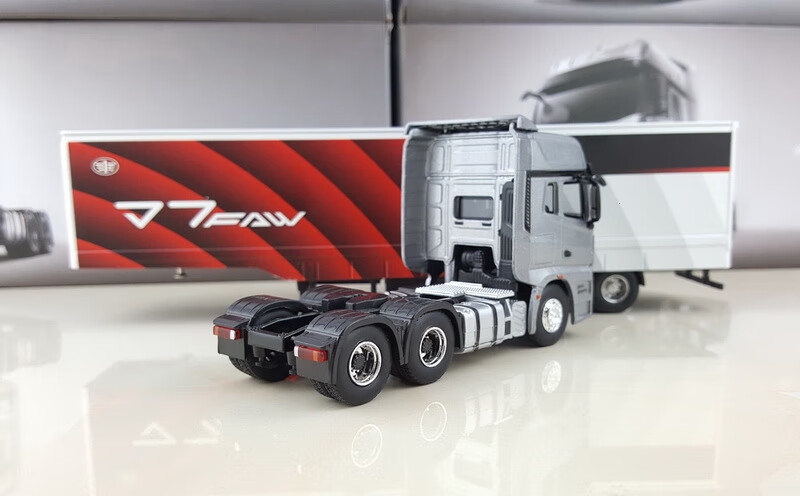 解放j6p牵引车卡车模型1:64一汽解放j7 集装箱货柜一体集卡解放卡车