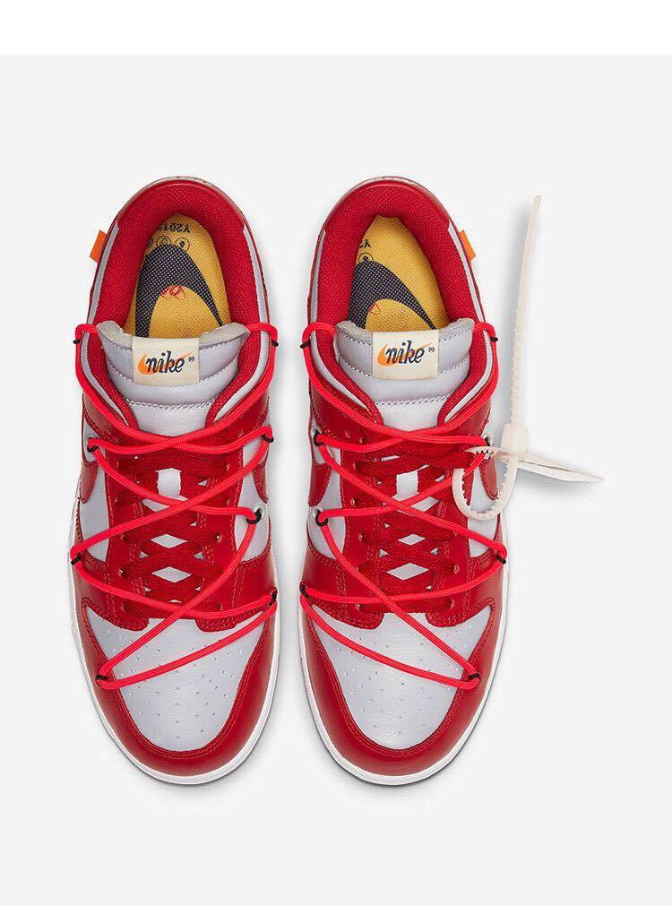 dunk sb新品新款 off-white 联名绑带低帮板鞋白绿白红男女运动鞋 白