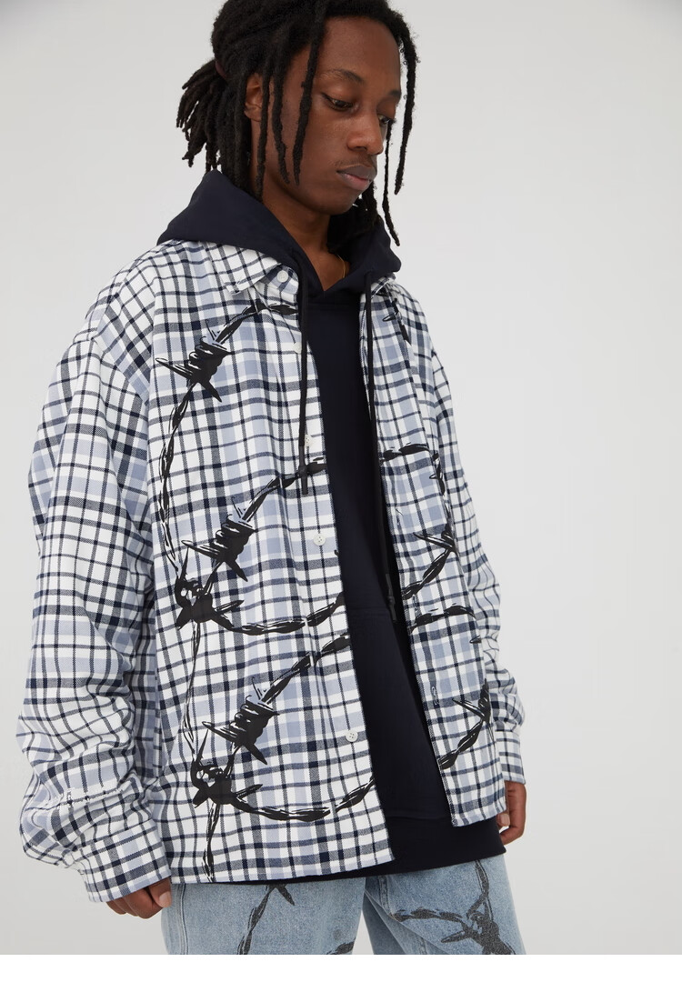 【inxxstreet】screwloose互为存在系列潮牌印花长袖衬衣sca3040151