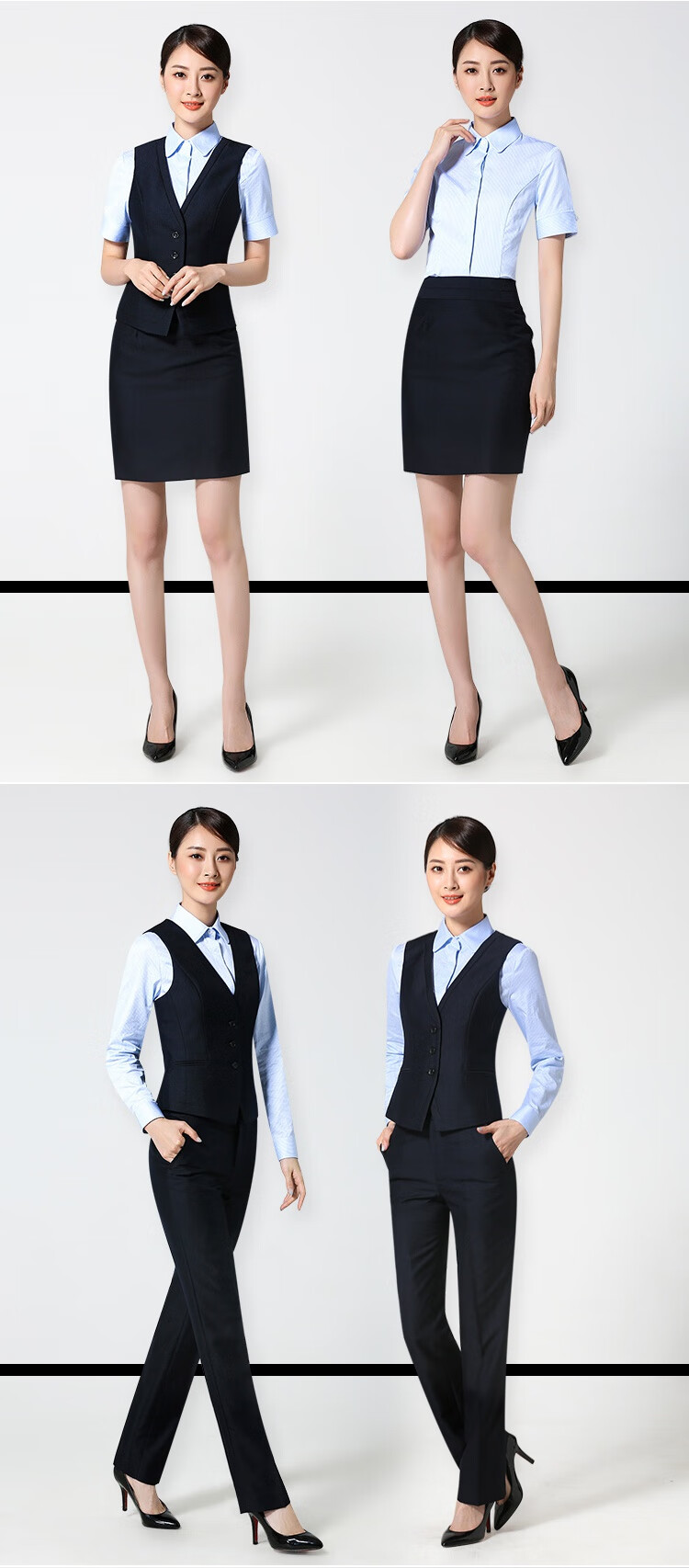 短尾狐 浦发银行行服浦发银行行服女修身职业装制服工装衬衫高管正装