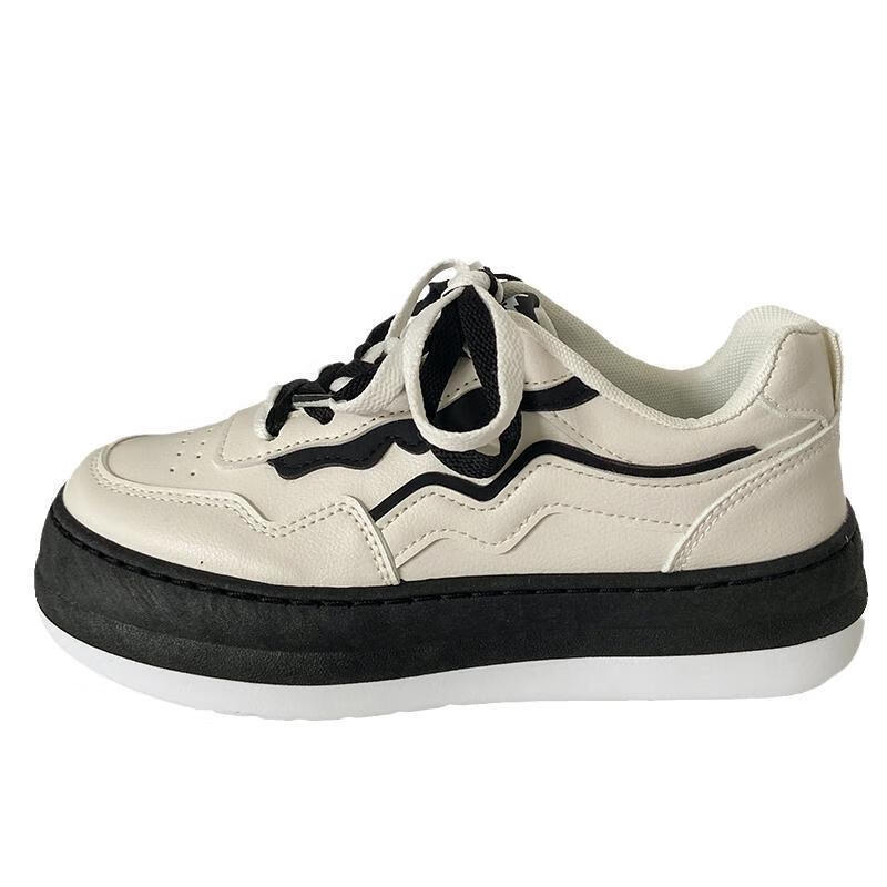 ke克小众软底小白鞋校园百搭厚底大头鞋女秋季面包鞋休闲运动板鞋nike