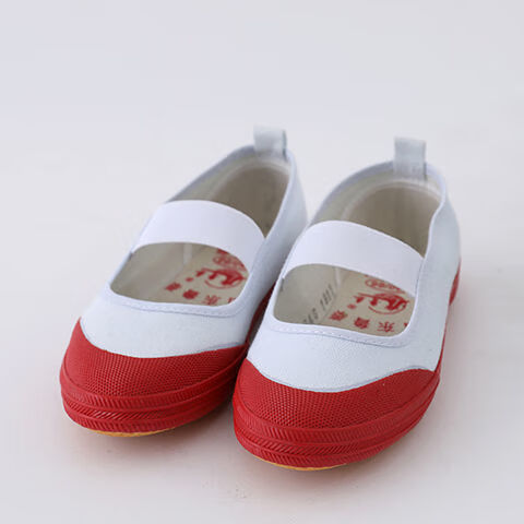 山东红头鞋体操鞋幼儿园小白鞋蓝头帆布鞋表演学生舞蹈鞋 红色(尺码偏