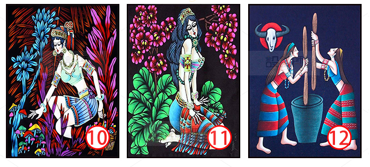 寻梦虎云南少数民族风装饰画客厅卧室床头宾馆酒店挂画傣族贵州美女