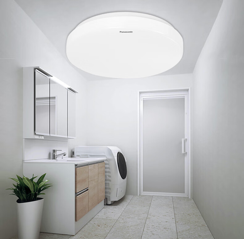 顶灯创意薄款书房阳台过道照明新中式小型卧室简约灯具19w素白吸顶灯