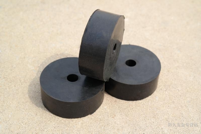 高弹橡胶减震垫缓冲块圆形黑色橡胶垫块工业设备机械减震电机风机防震