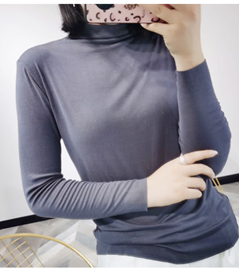 惟绮超薄打底衫玻尿酸养肤衣简易白搭水分十足 水润肌肤你没有试过的