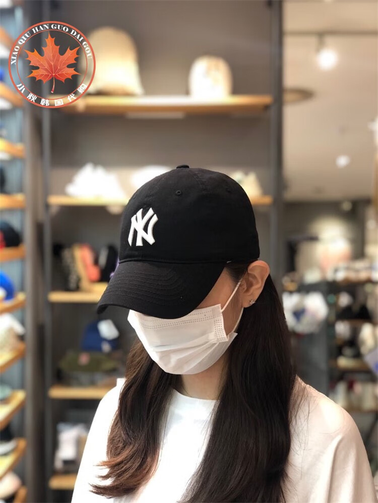 韩国mlb帽子cp66大标夏季la棒球帽软顶ny鸭舌帽炭灰色代购 酒红大标la