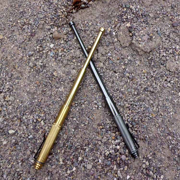 防身铁棍伸缩式迷你小巧男女合法自卫小用品打狗钛黑色