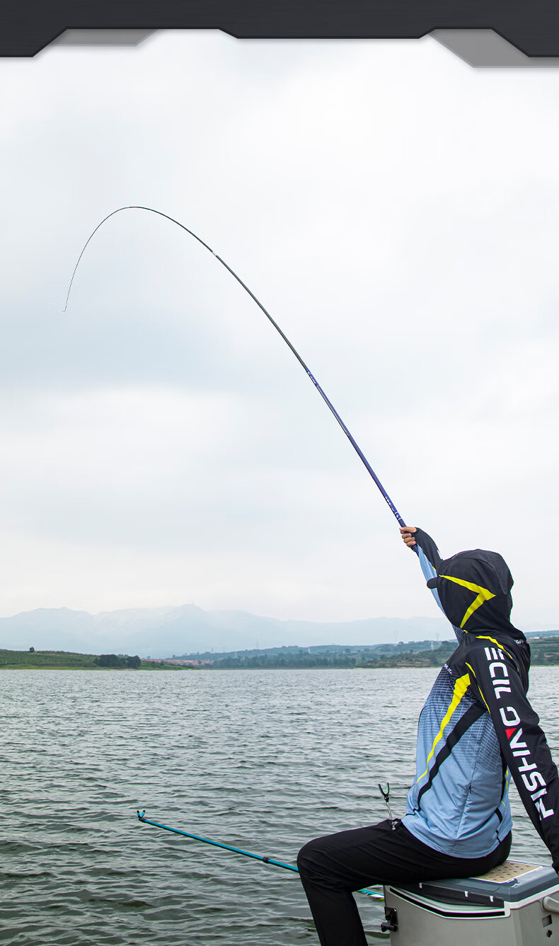 Grsaed Thunder 5.4m Fishing Rod, Handheld, 19 Sections, 6H Lightweight, for Black Pit And Platform Fishing, Versatile Carp And Crucian Carp Rod, Fishing Pole, Fishing Tackle 21