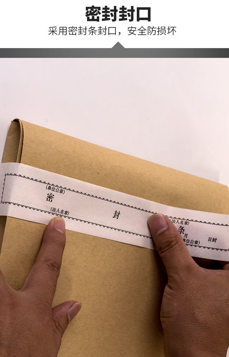 柯昂 投标档案袋a4文件袋加厚牛皮纸资料袋标书招标专用10个 密封条h 