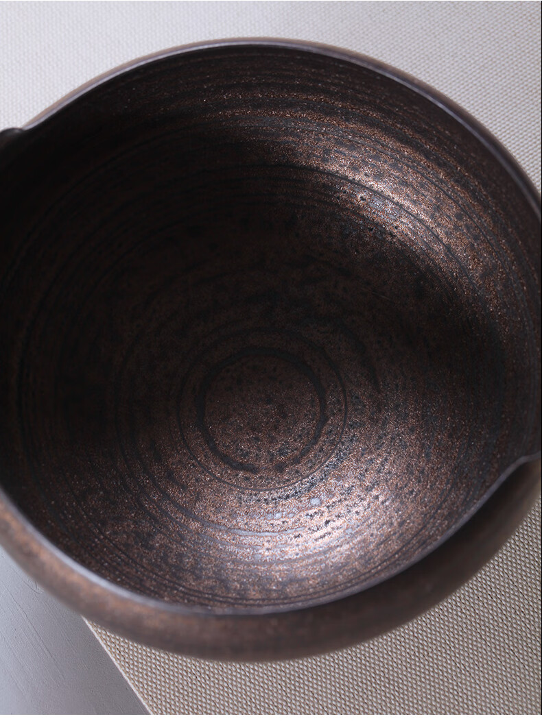 汇茶手作铁釉茶洗粗陶建水茶具配件杯洗家用水洗茶杯的器皿收纳碗