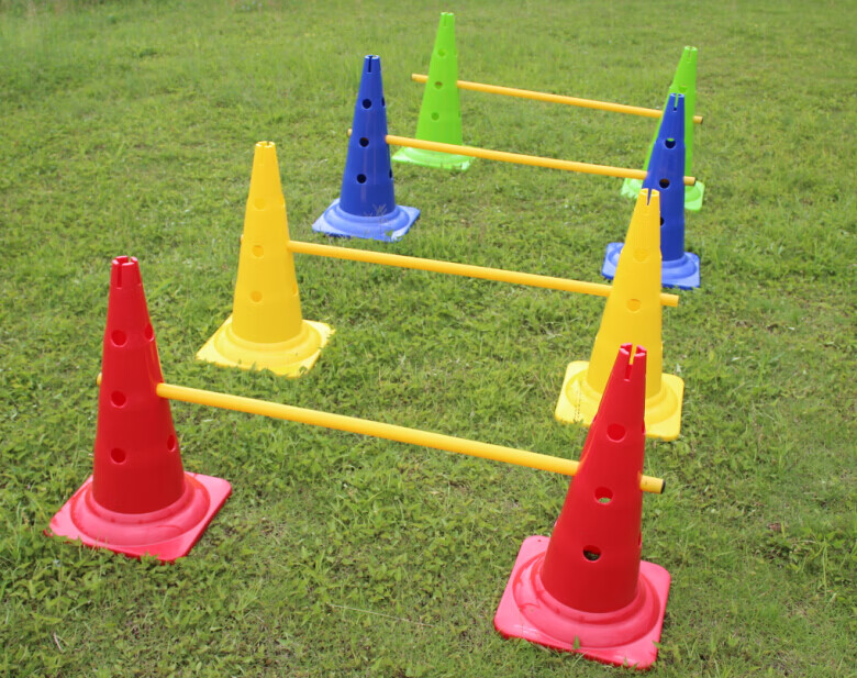 m足球篮球标志桶锥筒 大宝塔路标 足球训练障碍物跨栏52cm全新软料 52