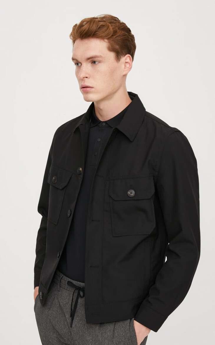 jlindeberg金林德伯格秋冬潮流休闲混纺羊毛翻领夹克外套男士上衣