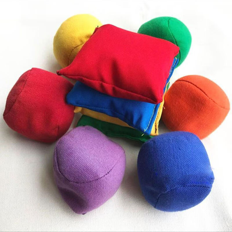 京选优品丢沙包小沙包儿童手工沙袋幼儿园玩具丢150克200g纯色卡通