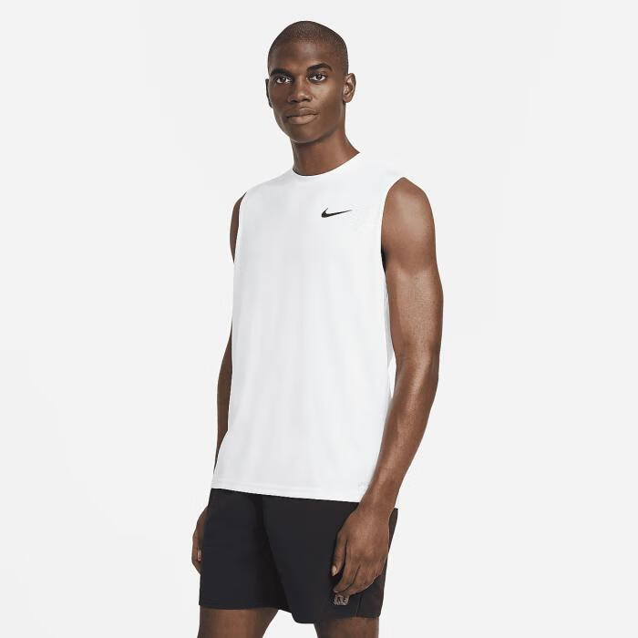 耐克nike男士泳衣无袖防水防晒吸汗弹力便于运动nessa585blackl
