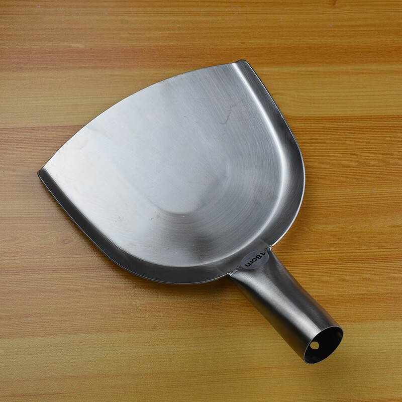 大锅铲食堂餐厅烹饪铲不锈钢大铲头长木柄锅铲头木柄大锅铲钢柄炒铲润