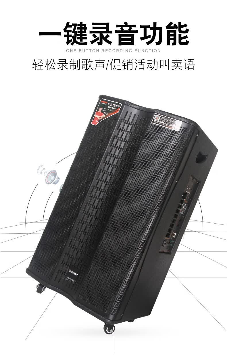 特美声(temeisheng) gd15-27户外广场舞音响大功率k歌15英寸重低音
