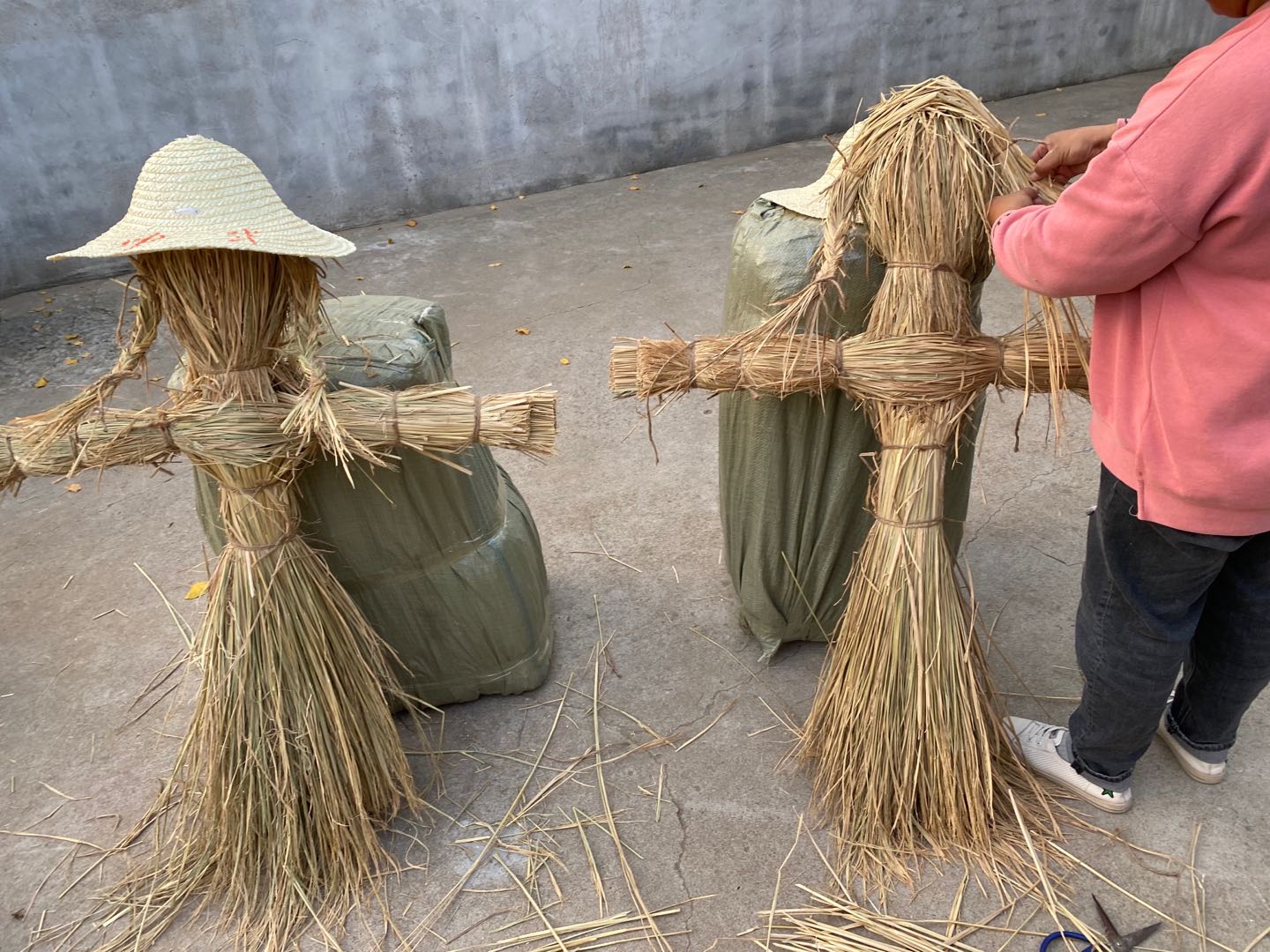 手工制作稻草人 万圣节 圣诞节 节日装饰 摄影 丰收节 稻草人 1