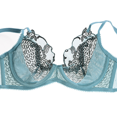 laclover兰卡文内衣女性感蕾丝聚拢蜜糖琥珀系列44薄杯文胸罩lc13lw1