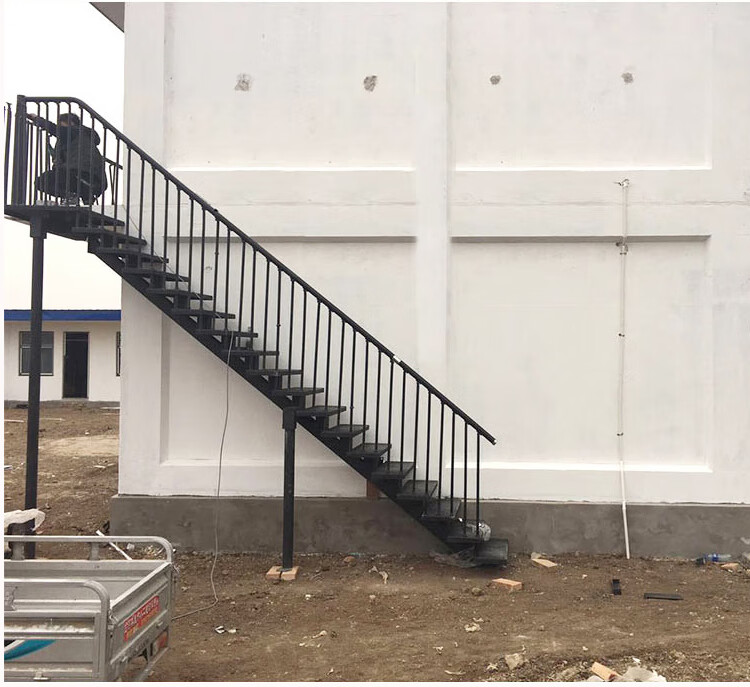 虎典旋转楼梯室外楼梯上阁楼用室内加厚龙骨户外阳台楼梯防滑板铁踏步