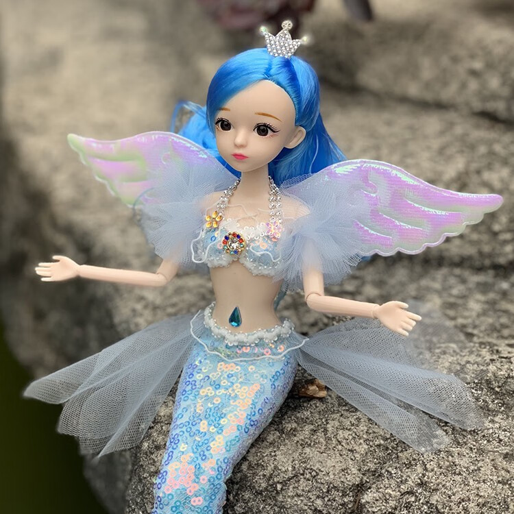 尼创【直播特买】美人鱼娃娃芭比娃娃女孩玩具公主儿童生日礼物手工
