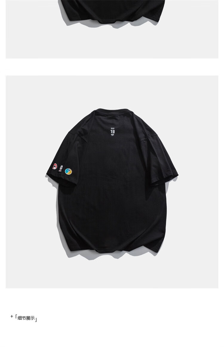 boybees潮牌余文乐2022年夏季新款男士像素笑脸印花圆领短袖日系潮