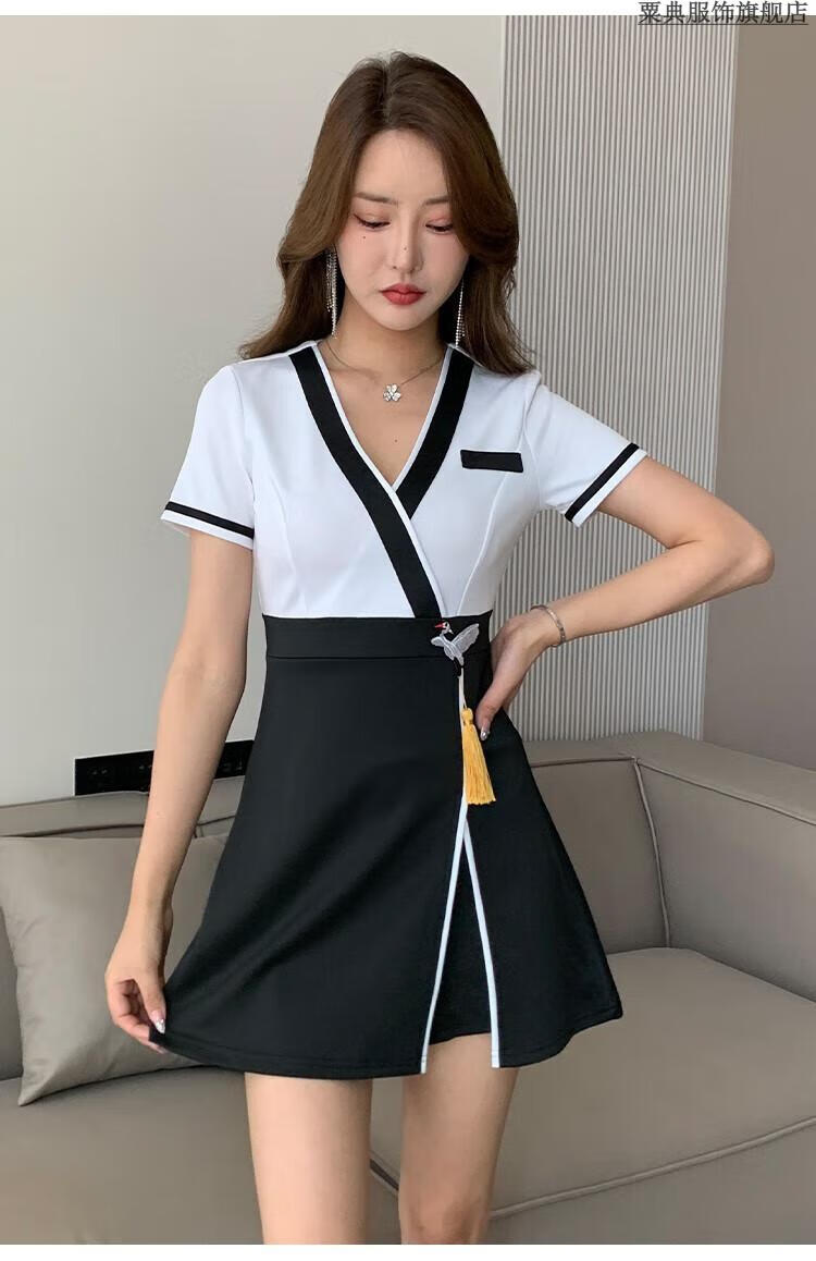 养生技师工作服 足疗技师工作服足疗技师工作服女性感套装气质足浴店