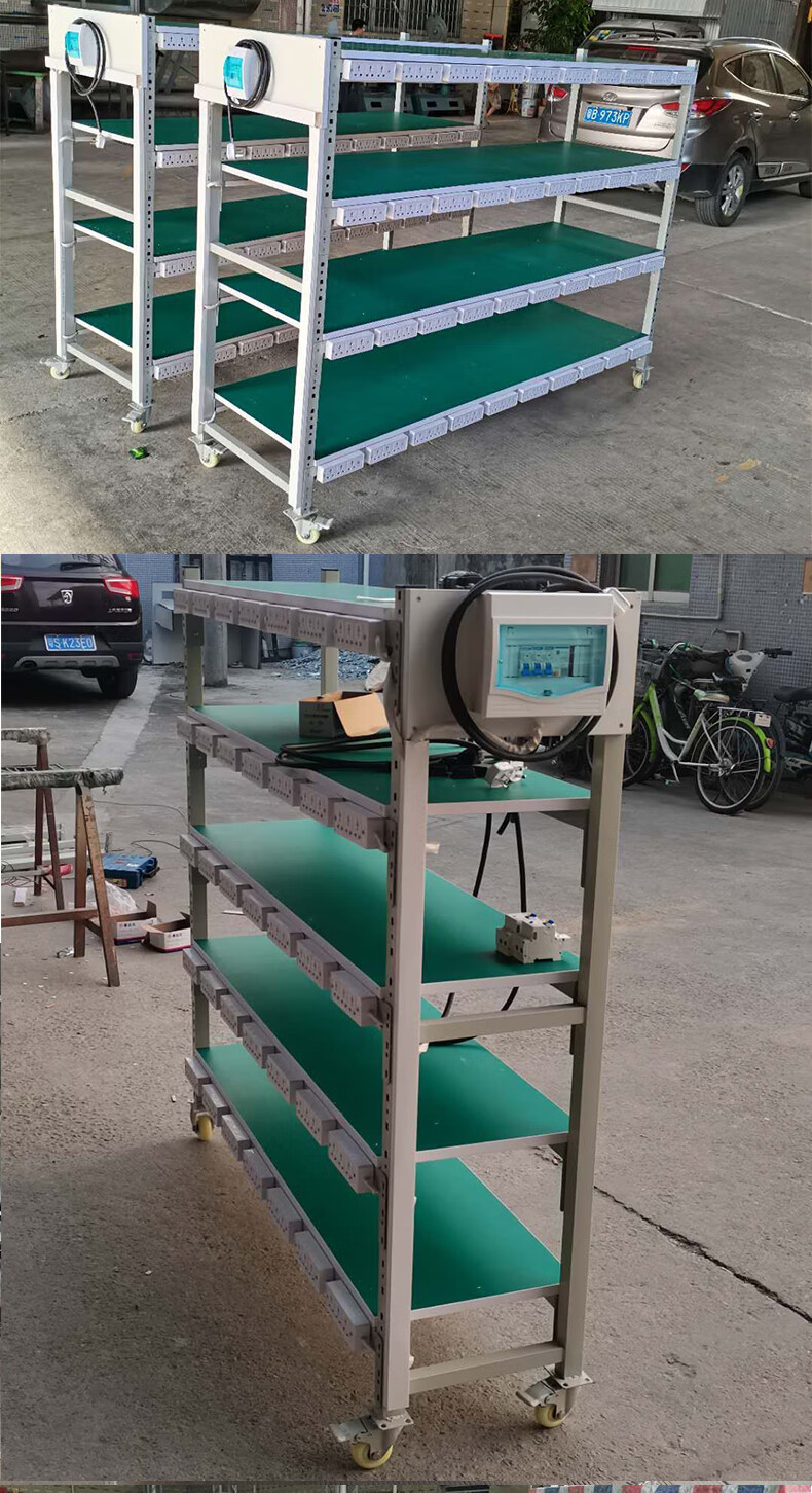 老化测试架电源usb排插防静电线夹多功能带轮移动周转置物架soumiety