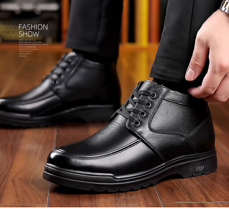 EGCHI Men's Leather Shoes, Business Casual Formal Shoes, Work Wear-Resistant New Style Shoes, Slip-On Style, Size 40, Model 8823 34