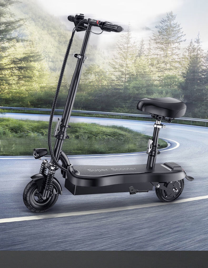 电动滑板车成年折叠小型电动车超轻便携迷你电瓶车锂电池代步车 裸车