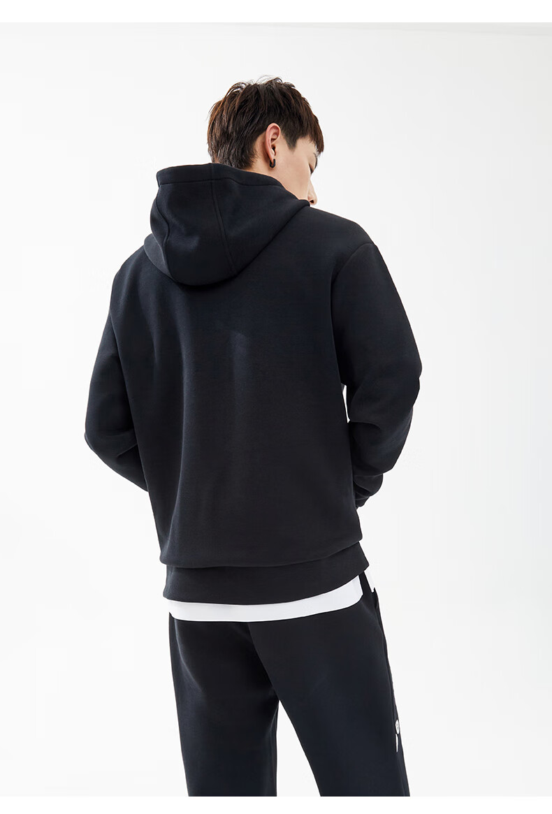 安踏熊猫连帽卫衣男2022年春季新款休闲宽松潮流长袖套头时尚上衣