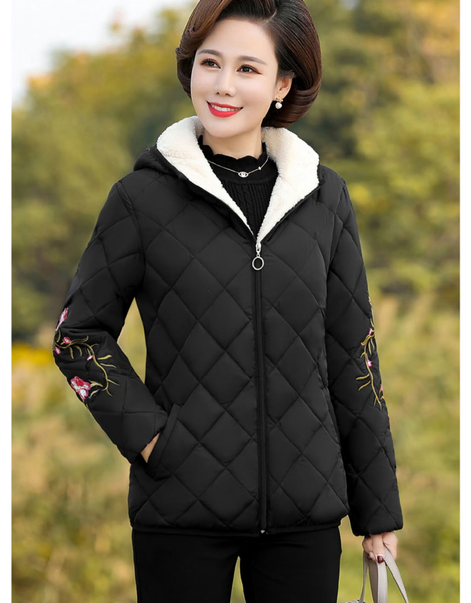 红蜻蜓羽绒服女中年妈妈装防寒服2020秋冬季新款短款保暖外套旗舰官方