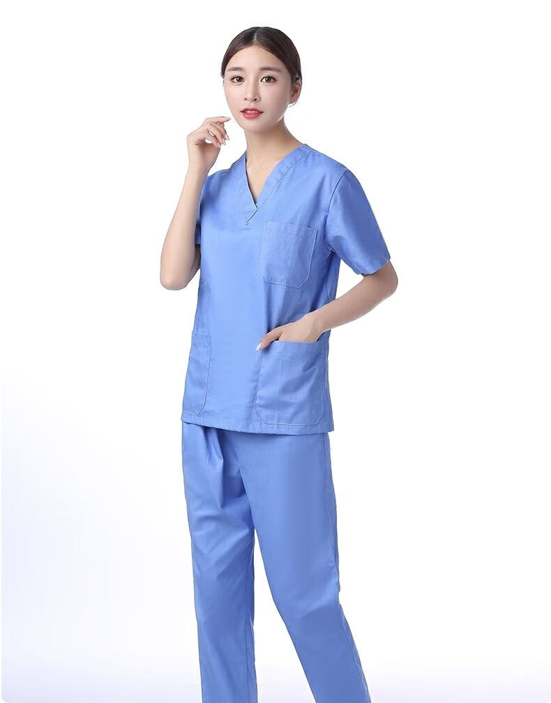 戈普旗棉洗手衣夏季女洗手衣衣刷手服长袖洗手衣室医生工作服套装s