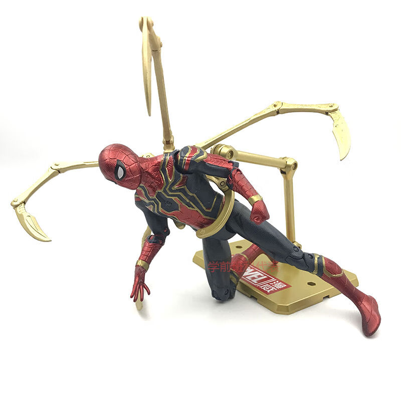 复仇者联盟蜘蛛侠英雄远征模型公仔人偶摆件关节可动手办发光玩具小