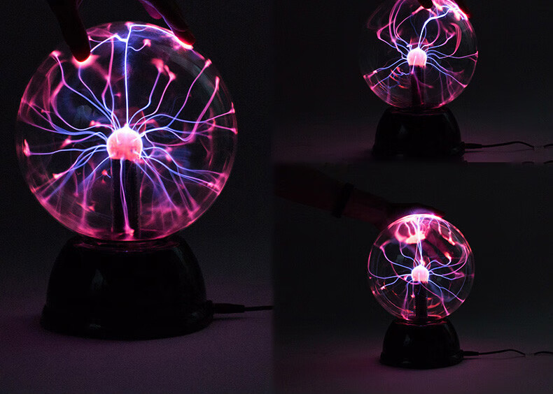 球魔灯等离子球静电球辉光球魔法闪电球感应电光球辉光球魔幻触电球七